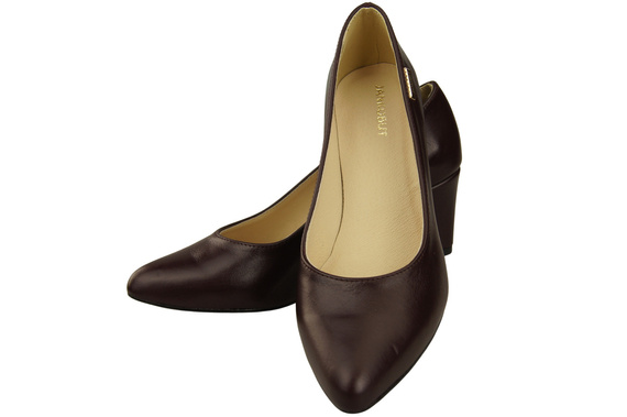 Classic Smooth Pumps Shoes Women's Black Natural Leather 213 ElitaBut