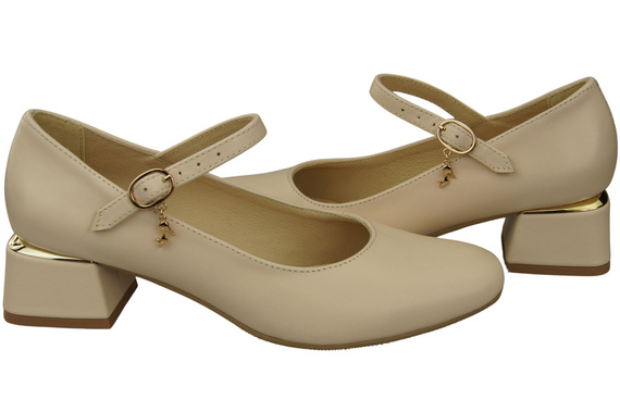 Women's shoes Pumps with a strap, natural leather 202 ElitaBut