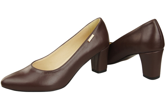 Classic Smooth Pumps Shoes Women's Black Natural Leather 213 ElitaBut