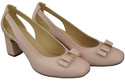 Shoes Women's pumps in Natural Leather with Decorative Heel 199 ElitaBut