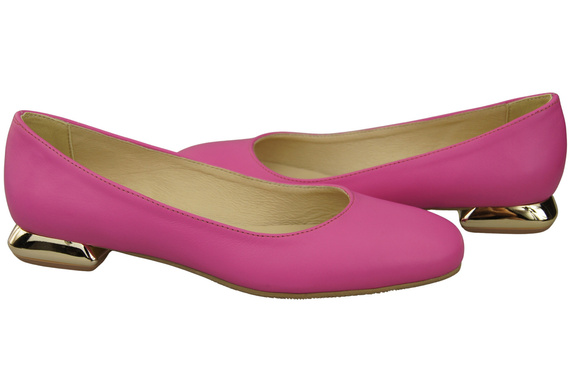 Flat Women's Shoes Pumps Decorative Heel Natural Leather 209 ElitaBut