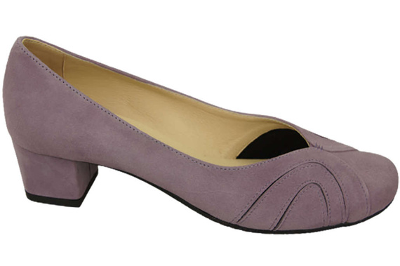 Obuwie Damskie Czółenka skóra naturalna zamszowa Lila 786 Z ElitaBut