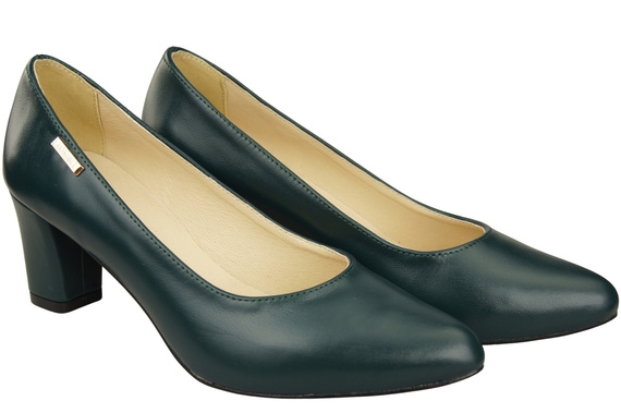 Classic Smooth Pumps Shoes Women's Black Natural Leather 213 ElitaBut
