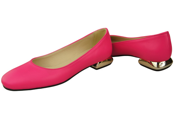 Flat Women's Shoes Pumps Decorative Heel Natural Leather 209 ElitaBut