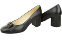 Women's Pumps with a Bow, Natural Leather and Low Heel 203 ElitaBut
