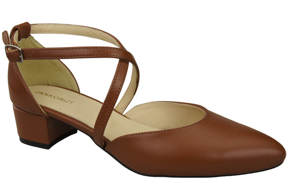 Women’s Leather Sandals  with Straps Low Heel 223 ElitaBut