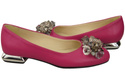 Women's Pumps with Crystals Flat Natural Leather 216 ElitaBut