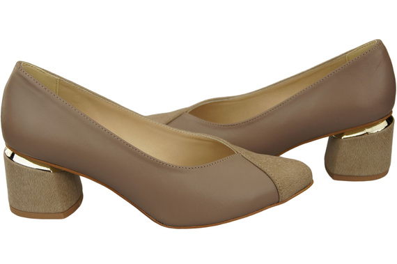 Wyjątkowe Buty Damskie Cappuccino Ciemne z Naturalnej Skóry Poczuj Luksus na Swoich Stopach 191 ElitaBut