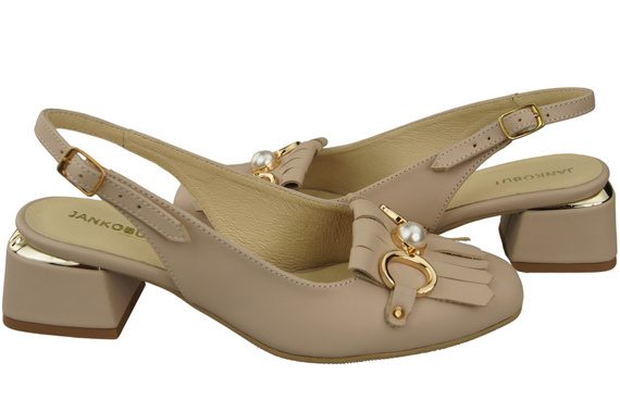 Women's Shoes Sandals Decorated with Fringes Natural Leather 208 ElitaBut