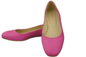 Płaskie Obuwie Damskie Czółenka Fuksja Ozdobny Obcas Skóra naturalna 209 ElitaBut