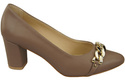 Classic Women's  Pumps Shoes made of Natural Leather with a Gold Decorative Chain 200 ElitaBut