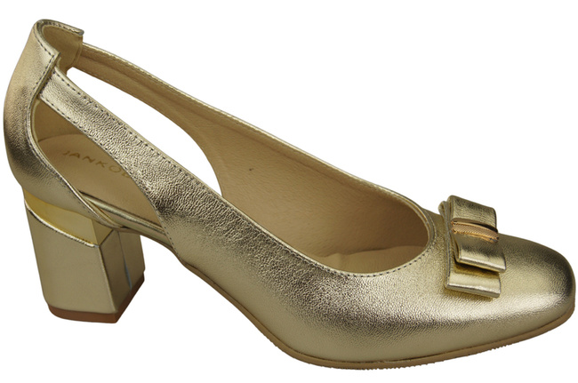 Shoes Women's pumps in Natural Leather with Decorative Heel 199 ElitaBut