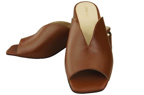 Women's Shoes High-Heeled Flip-Flops Natural Leather 210 ElitaBut