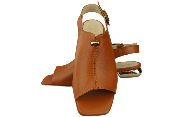 Comfortable Women's Shoes Sandals Flat Gold Heel Natural Leather 207 ElitaBut