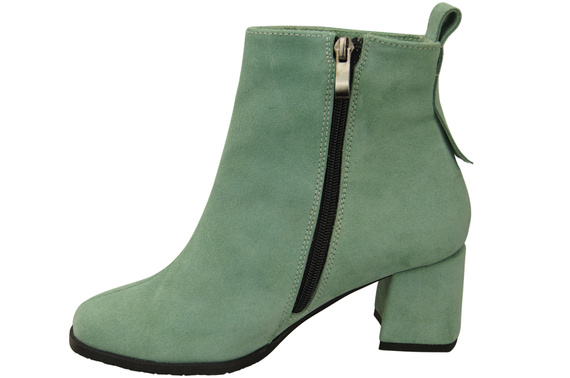 Women’s ankle boots in genuine suede leather, stable block heel, with zipper – 224 ElitaBut
