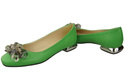 Women's Pumps with Crystals Flat Natural Leather 216 ElitaBut