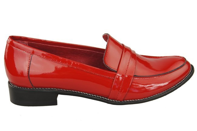 Shoes Women's loafers Natural leather lacquer 139 ElitaBut