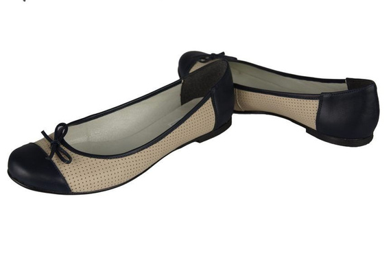 Women's Shoes Ballerinas Openwork natural leather 661 ElitaBut