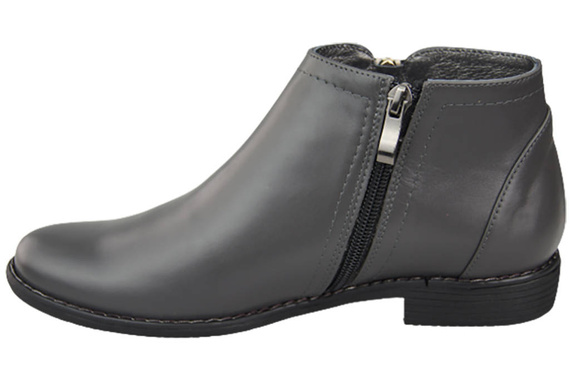 Wiosna Obuwie Damskie Botki skóra naturalna Czarne 872 ElitaBut