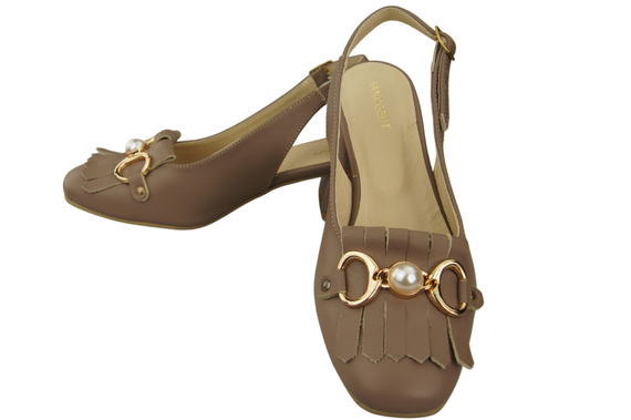 Women's Shoes Sandals Decorated with Fringes Natural Leather 208 ElitaBut