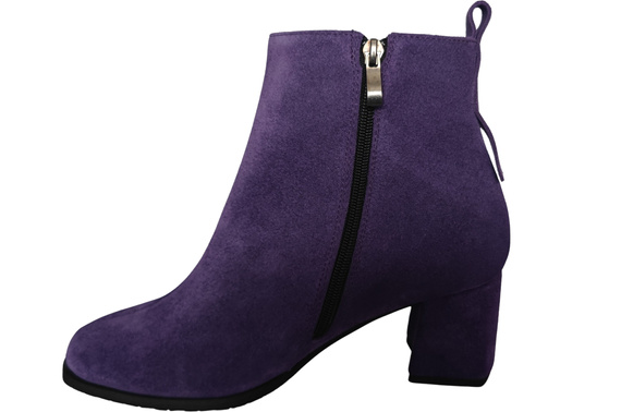 Women’s ankle boots in genuine suede leather, stable block heel, with zipper – 224 ElitaBut