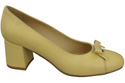 Women's Pumps with a Bow, Natural Leather and Low Heel 203 ElitaBut