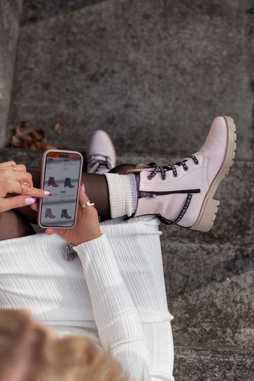 Footwear Boots Women's boots with the inscription NICE Natural Leather 173 L ElitaBut