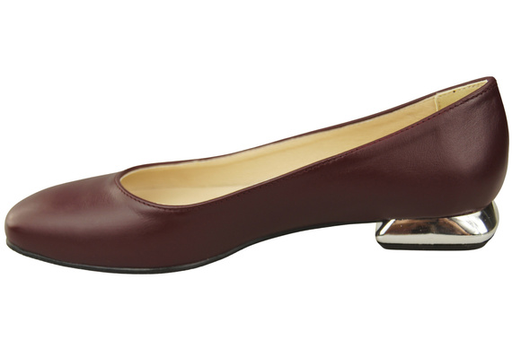 Flat Women's Shoes Pumps Decorative Heel Natural Leather 209 ElitaBut