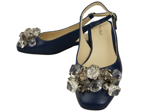 Women's Shoes Sandals with Crystals Natural Leather 215 ElitaBut