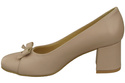 Women's Pumps with a Bow, Natural Leather and Low Heel 203 ElitaBut