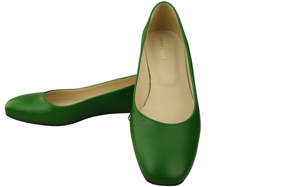 Flat Women's Shoes Pumps Decorative Heel Natural Leather 209 ElitaBut