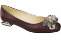 Women's Pumps with Crystals Flat Natural Leather 216 ElitaBut