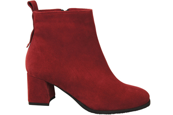 Women’s ankle boots in genuine suede leather, stable block heel, with zipper – 224 ElitaBut