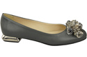 Women's Pumps with Crystals Flat Natural Leather 216 ElitaBut
