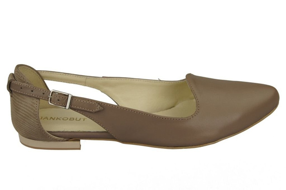 Obuwie Sandały Damskie Cappuccino Skóra Naturalna 127 ElitaBut