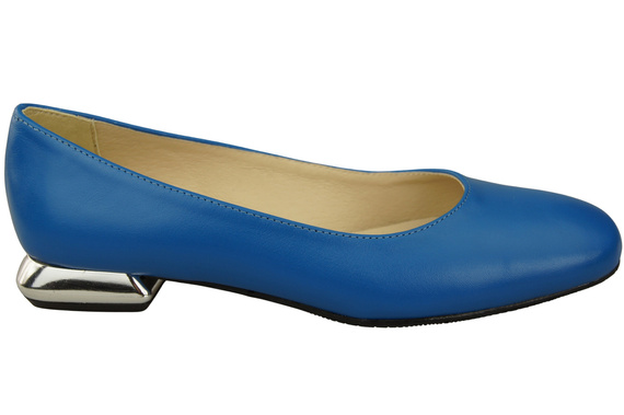 Flat Women's Shoes Pumps Decorative Heel Natural Leather 209 ElitaBut