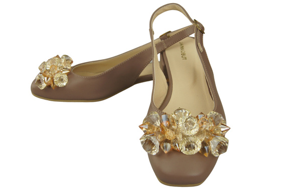Women's Shoes Sandals with Crystals Natural Leather 215 ElitaBut
