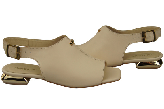 Comfortable Women's Shoes Sandals Flat Gold Heel Natural Leather 207 ElitaBut