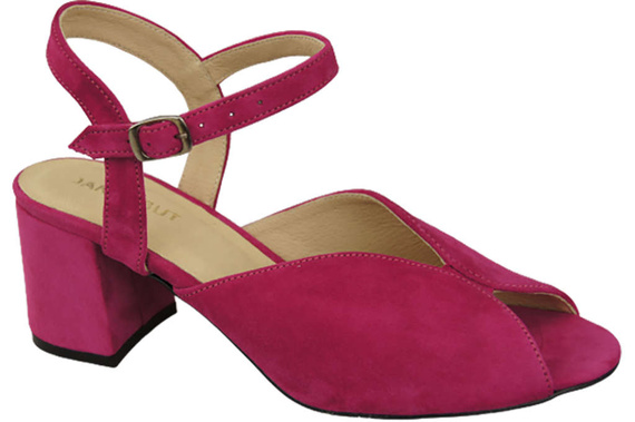 Obuwie Damskie Sandały Purpurowe skóra naturalna Zamszowa 185 ElitaBut