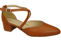 Women’s Leather Sandals  with Straps Low Heel 223 ElitaBut