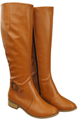 Women’s  leather boots, lined officer boots, flat 225 ElitaBut