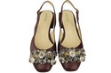 Women's Shoes Sandals with Crystals Natural Leather 215 ElitaBut