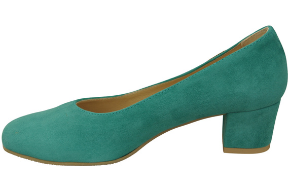 Wygodne Obuwie Damskie Czółenka Turkusowe Skóra naturalna Zamszowej 172 Z ElitaBut