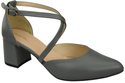 Elegant Leather Sandals with Open Sides on a Stable Heel 218 ElitaBut