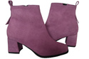 Women’s ankle boots in genuine suede leather, stable block heel, with zipper – 224 ElitaBut