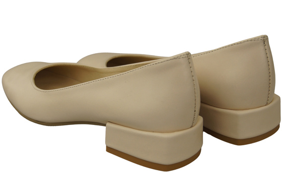 Comfortable Women's Shoes Flat Pumps, Natural Leather 204 ElitaBut