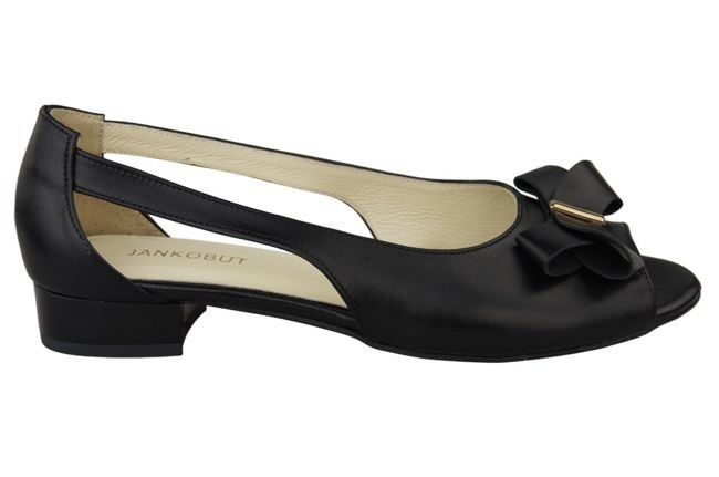 Obuwie Sandały Damskie  Czarne Skóra Naturalna 994 ElitaBut