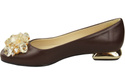 Women's Pumps with Crystals Flat Natural Leather 216 ElitaBut