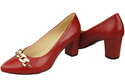 Classic Women's  Pumps Shoes made of Natural Leather with a Gold Decorative Chain 200 ElitaBut