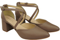 Elegant Leather Sandals with Open Sides on a Stable Heel 218 ElitaBut